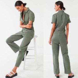Urban Outfitters | Green Canvas Flight Jumpsuit - XS